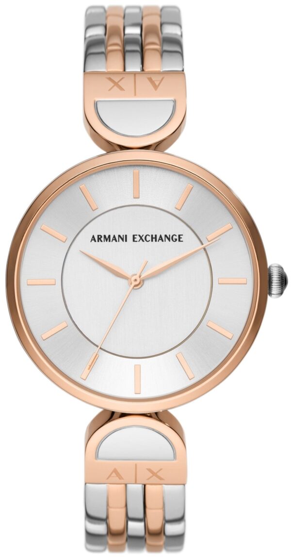 Armani Exchange Damklocka AX5383 Brooke Silverfärgad/Roséguldstonat