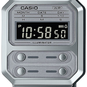 Casio Damklocka A100WE-7BEF Vintage LCD/Stål