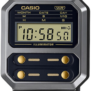 Casio Damklocka A100WEGG-1A2EF Vintage LCD/Stål