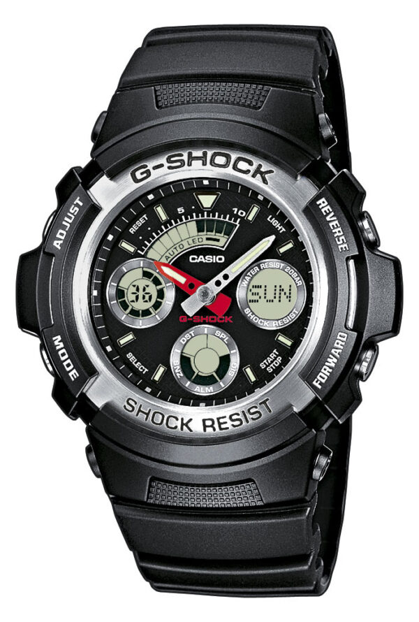 Casio Herrklocka AW-590-1AER G-Shock Svart/Resinplast Ø46.4 mm