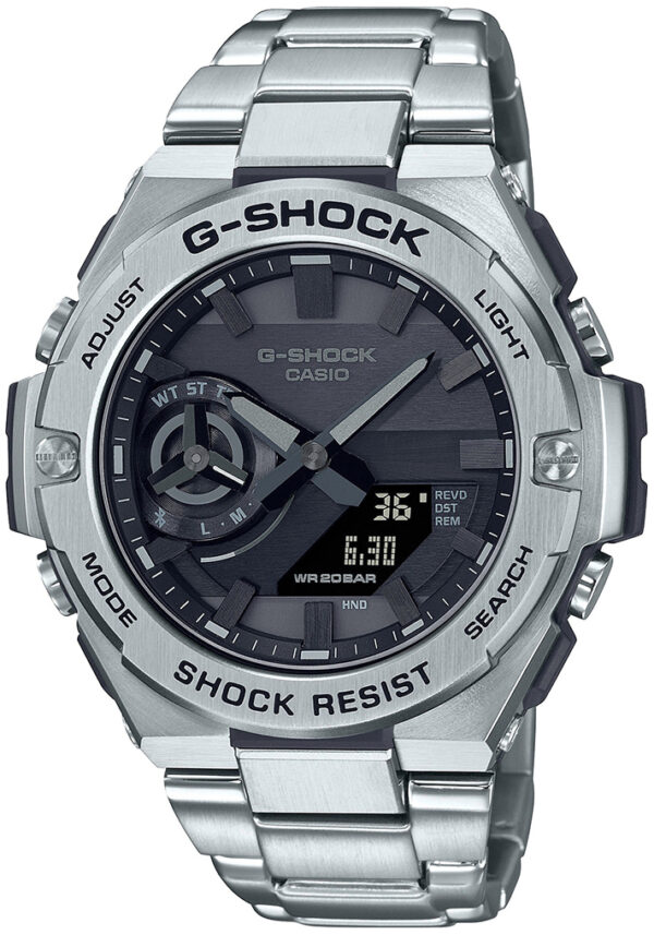 Casio Herrklocka GST-B500D-1A1ER G-Shock Svart/Stål Ø48.9 mm