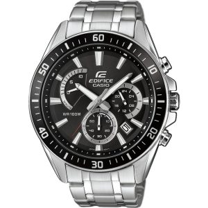 Casio Kronograf Armbandsur EFR-552D-1AVUEF (L x B x H) 53 x 47 x 12.3 mm Silver Kapslingsmaterial=Rostfritt stål Material (Armband)=Rostfritt stål