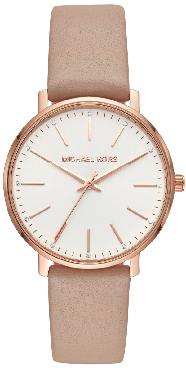 Michael Kors Damklocka MK2748 Pyper Vit/Läder Ø38 mm