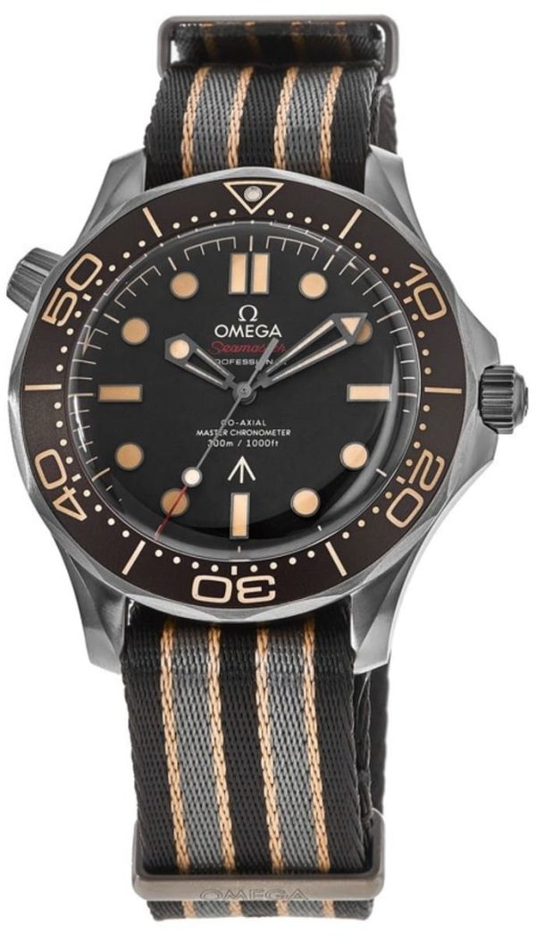 Omega Herrklocka 210.92.42.20.01.001 Seamaster Diver 300M Brun/Textil