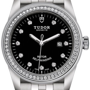 Tudor Damklocka M53020-0007 Glamour Date Svart/Stål Ø31 mm